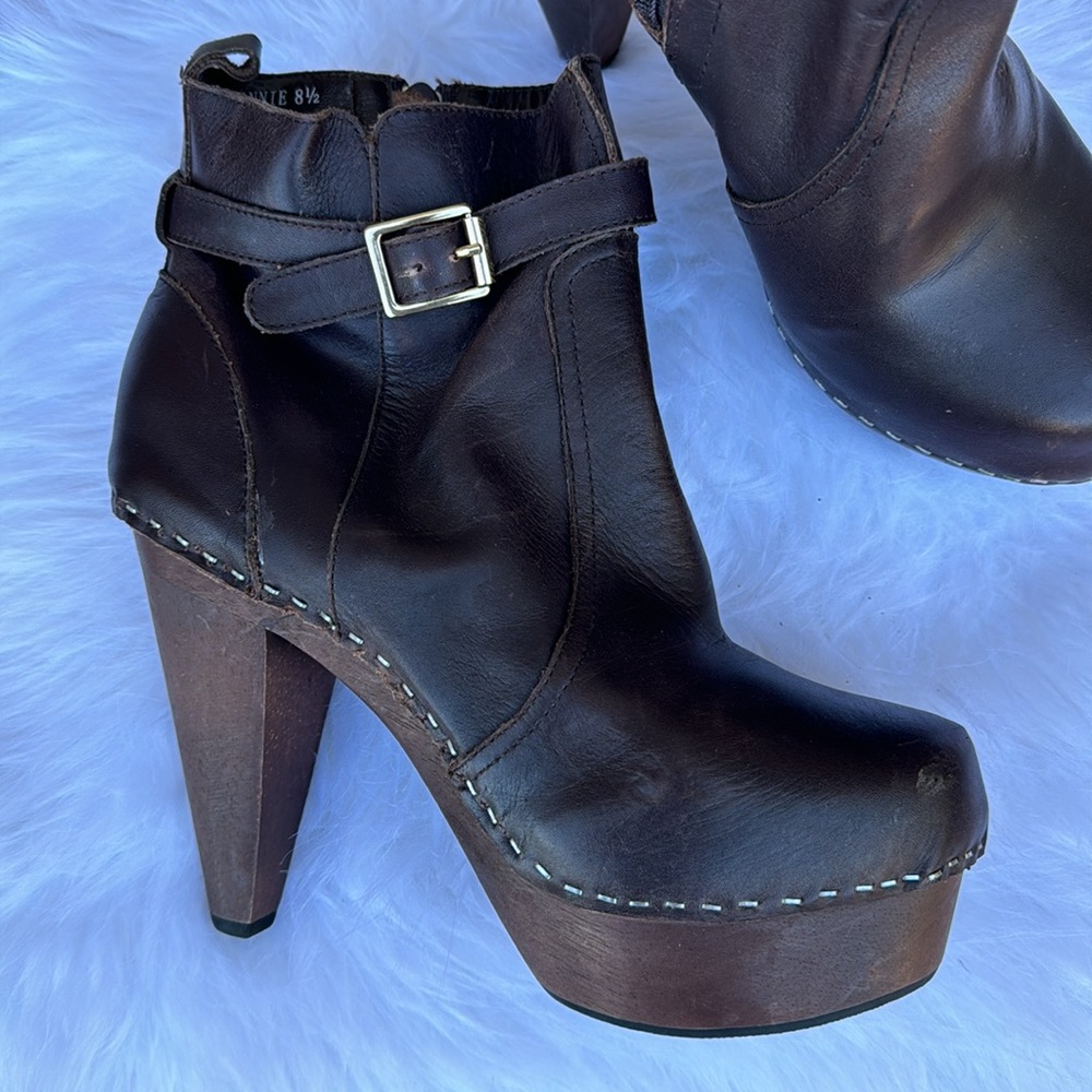 Brown Leather Upper Boots Ankle - image 2